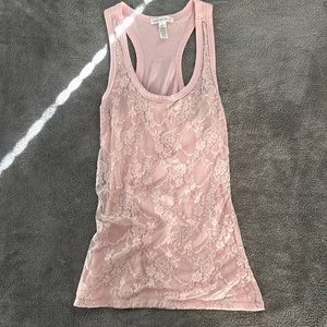 Beautiful Lace Light Pink Tank